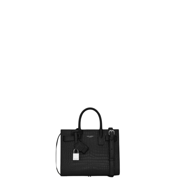 Saint Laurent SAC DE JOUR IN CROCODILE-EMBOSSED LEATHER - NANO designed in Paris