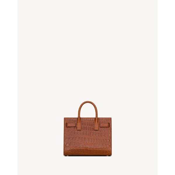 Saint Laurent SAC DE JOUR in crocodile-embossed leather – NANO, view 2