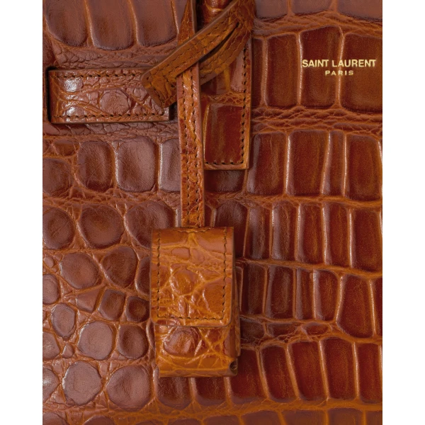 Saint Laurent SAC DE JOUR in crocodile-embossed leather – NANO, view 6