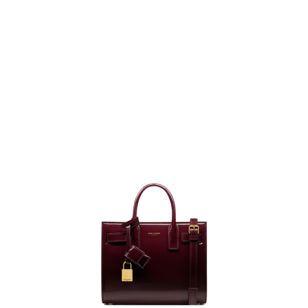 Saint Laurent SAC DE JOUR in patent leather - nano designed in Paris