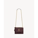 Saint Laurent SUNSET MEDIUM IN CROCODILE-EMBOSSED LEATHER designed in Paris
