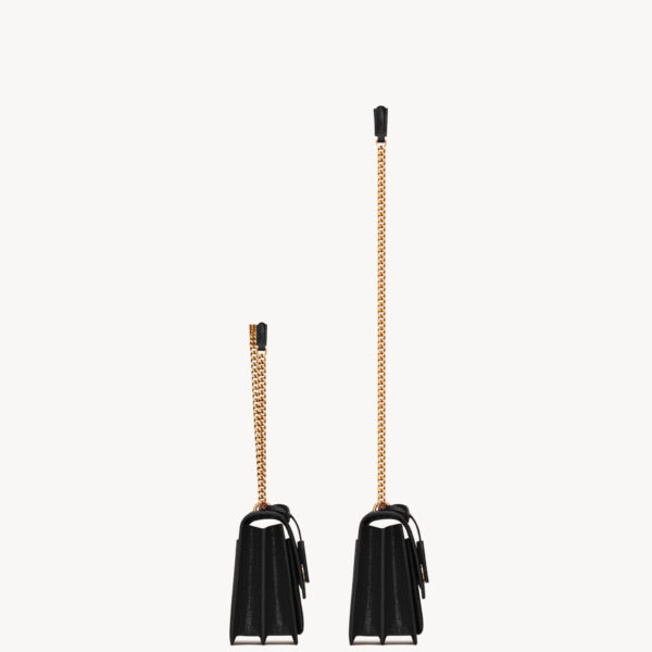 Saint Laurent SUNSET MEDIUM IN CROCODILE-EMBOSSED LEATHER designed in Paris