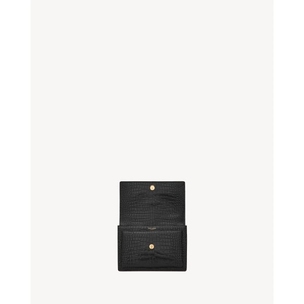 Saint Laurent SUNSET MEDIUM IN CROCODILE-EMBOSSED LEATHER, view 4