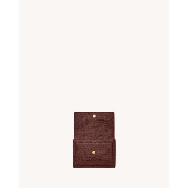 Saint Laurent SUNSET MEDIUM IN CROCODILE-EMBOSSED LEATHER, view 4