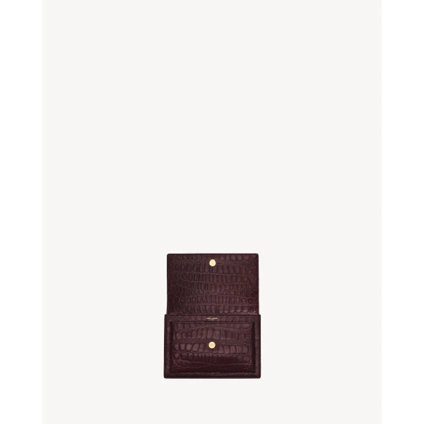 Saint Laurent SUNSET MEDIUM IN CROCODILE-EMBOSSED LEATHER, view 4