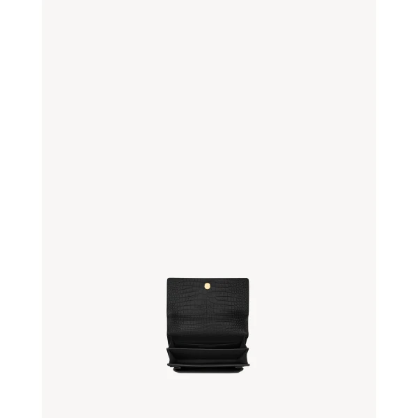Saint Laurent SUNSET MEDIUM IN CROCODILE-EMBOSSED LEATHER, view 5
