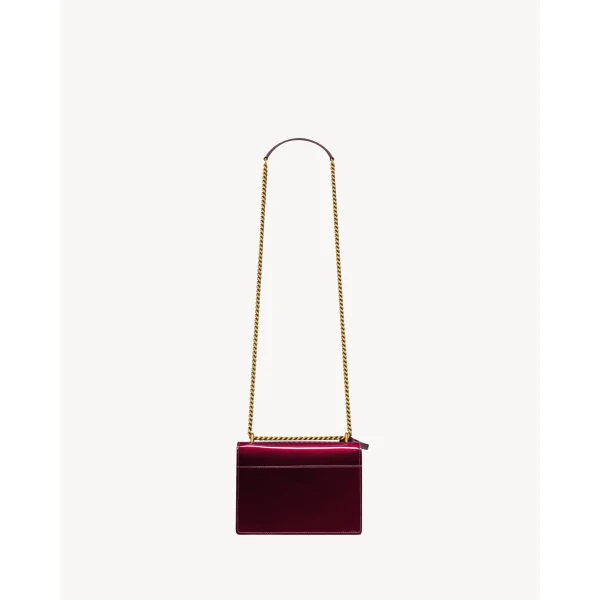 Saint Laurent SUNSET small in patent leather, view 3