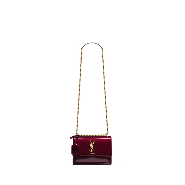 Saint Laurent SUNSET small in patent leather designed in Paris