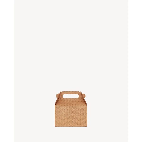 Saint Laurent TAKE-AWAY BOX IN VEGETABLE-TANNED LEATHER, view 2