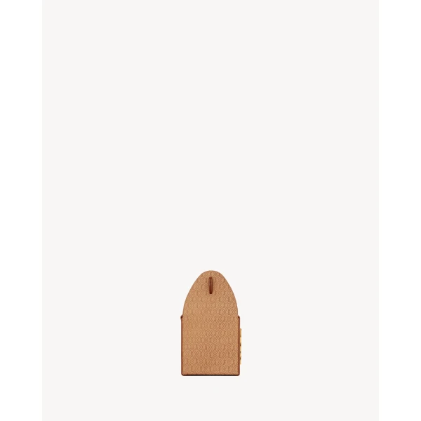 Saint Laurent TAKE-AWAY BOX IN VEGETABLE-TANNED LEATHER, view 3