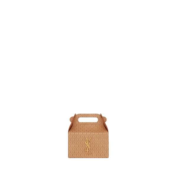 Saint Laurent TAKE-AWAY BOX IN VEGETABLE-TANNED LEATHER designed in Paris