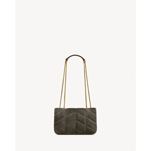 Saint Laurent Toy PUFFER in suede, view 3