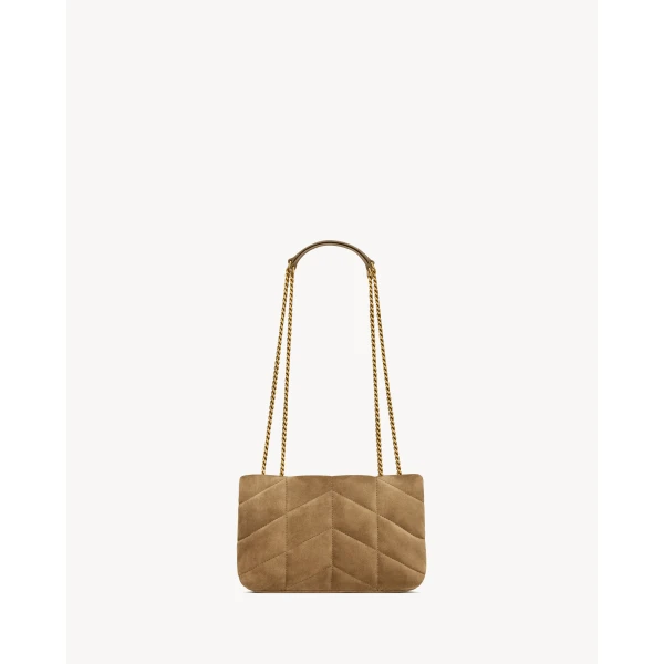 Saint Laurent Toy PUFFER in suede, view 3