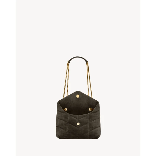 Saint Laurent Toy PUFFER in suede, view 5