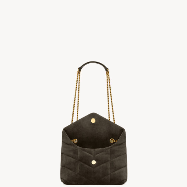 Saint Laurent Toy PUFFER in suede designed in Paris