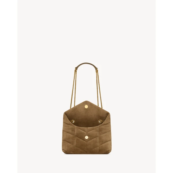 Saint Laurent Toy PUFFER in suede, view 5