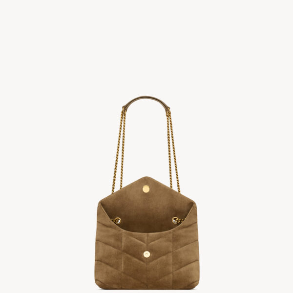 Saint Laurent Toy PUFFER in suede designed in Paris