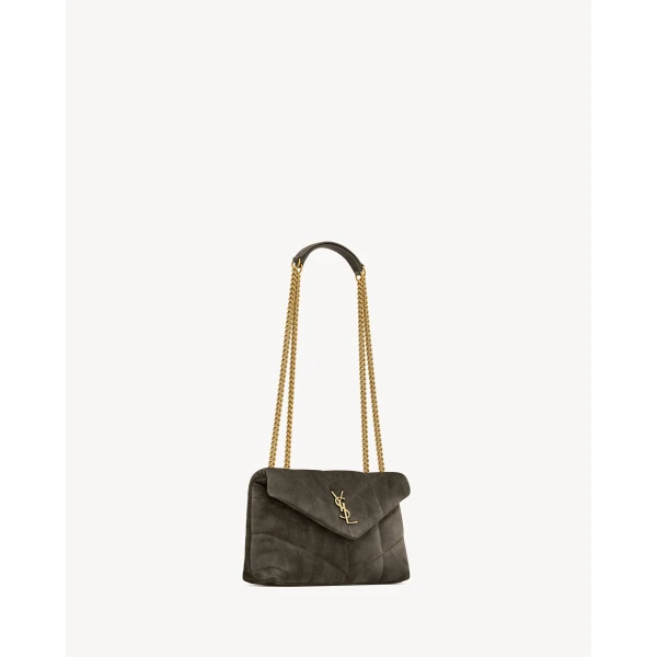 Saint Laurent Toy PUFFER in suede, view 6