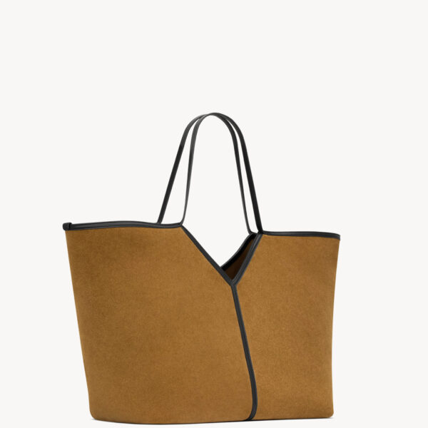 Saint Laurent Y slim tote in velour leather designed in Paris