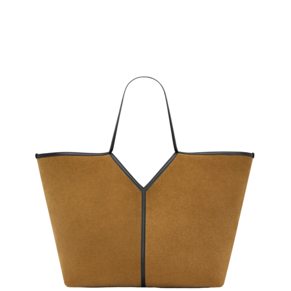 Saint Laurent Y slim tote in velour leather designed in Paris