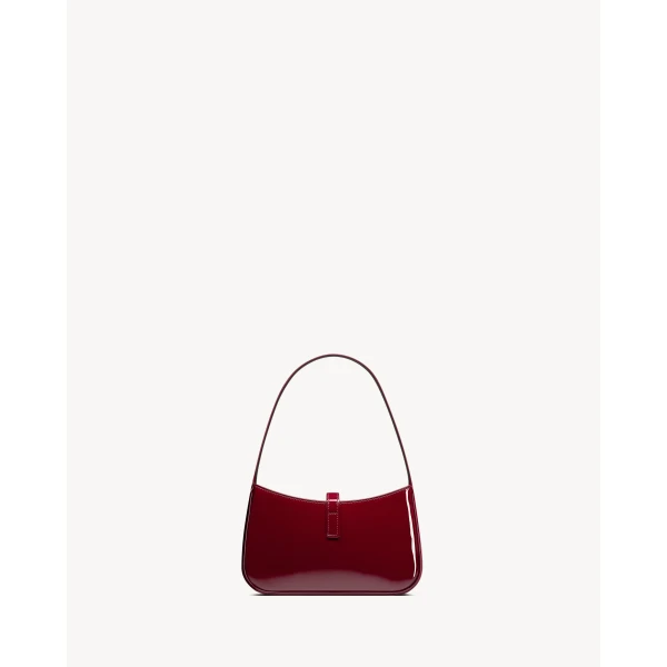 Saint Laurent mini LE 5 À 7 in patent leather, view 3
