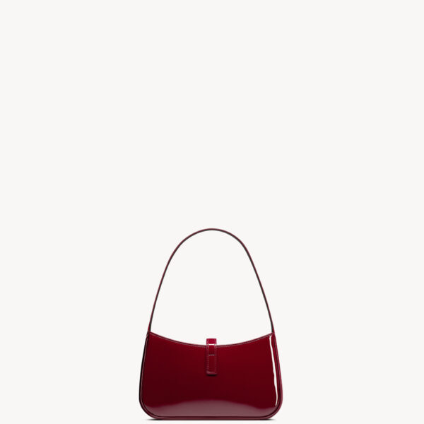 Saint Laurent mini LE 5 À 7 in patent leather designed in Paris