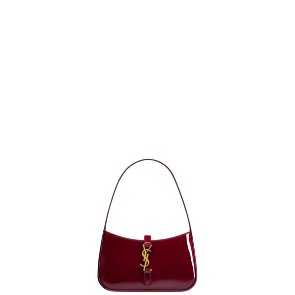 Saint Laurent mini LE 5 À 7 in patent leather designed in Paris