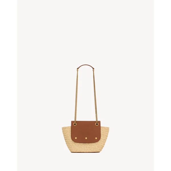 Saint Laurent mini Manon in raffia, view 3