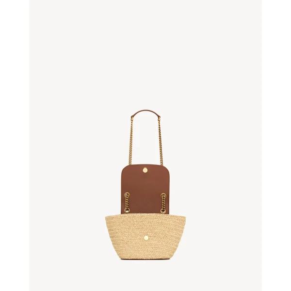 Saint Laurent mini Manon in raffia, view 5