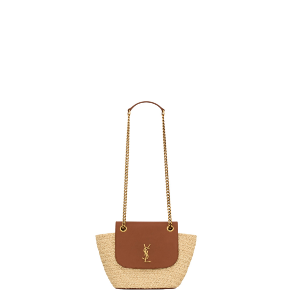 Saint Laurent mini Manon in raffia designed in Paris