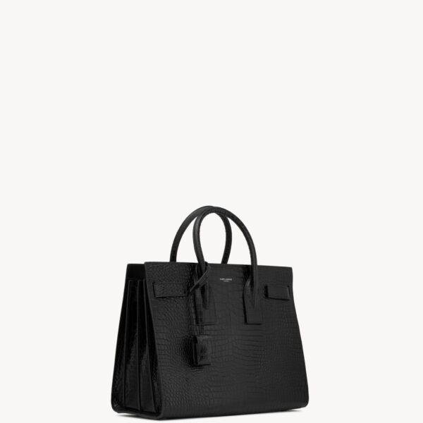 Saint Laurent sac de jour in CROCODILE-EMBOSSED leather - small designed in Paris