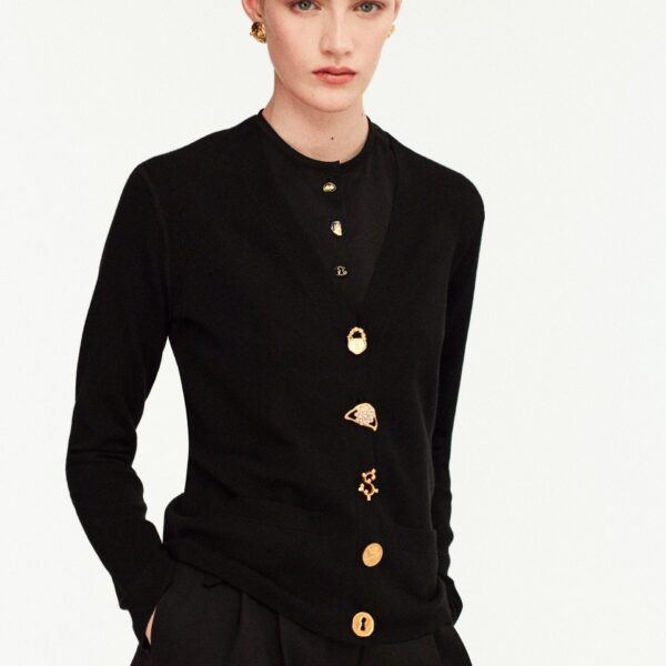 Schiaparelli Anatomy Wool Cardigan Knitwear in Schiaparelli Authentic Luxury Fashion at Coveti