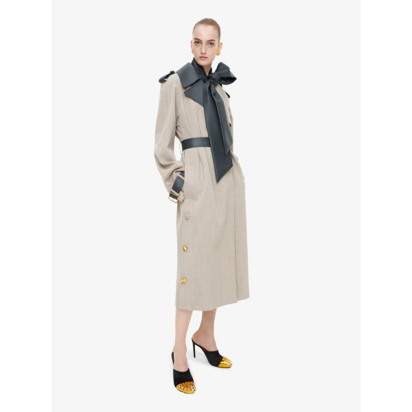 Schiaparelli Bi-Material Trench Coat, view 2