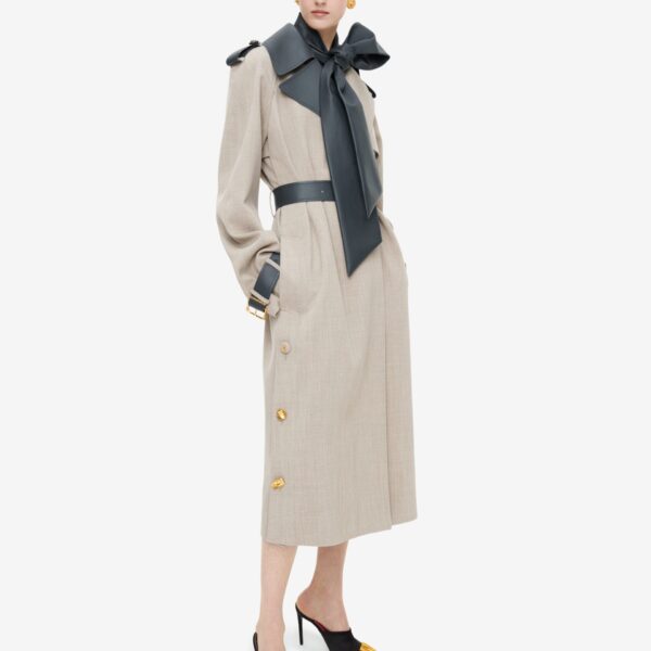Schiaparelli Bi-Material Trench Coats in Schiaparelli Authentic Luxury Fashion at Coveti