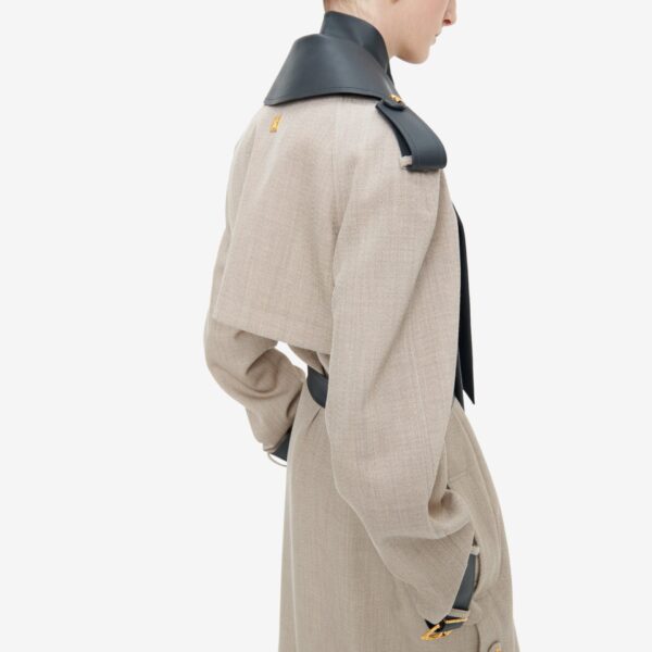 Schiaparelli Bi-Material Trench Coats in Schiaparelli Authentic Luxury Fashion at Coveti