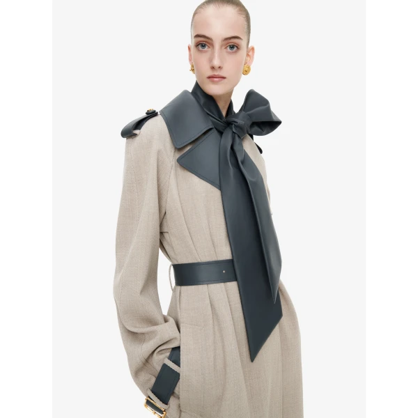 Schiaparelli Bi-Material Trench Coat, view 5