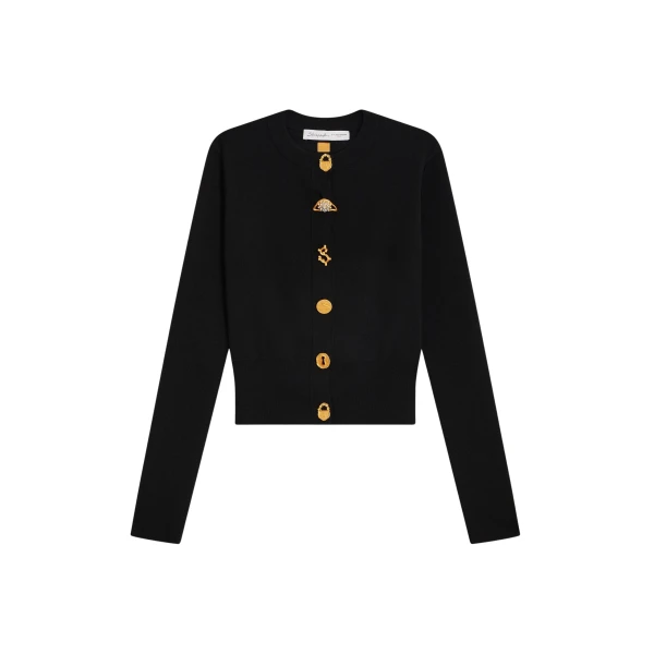 Schiaparelli Bijoux Buttons Cardigan Knitwear in Schiaparelli Authentic Luxury Fashion at Coveti