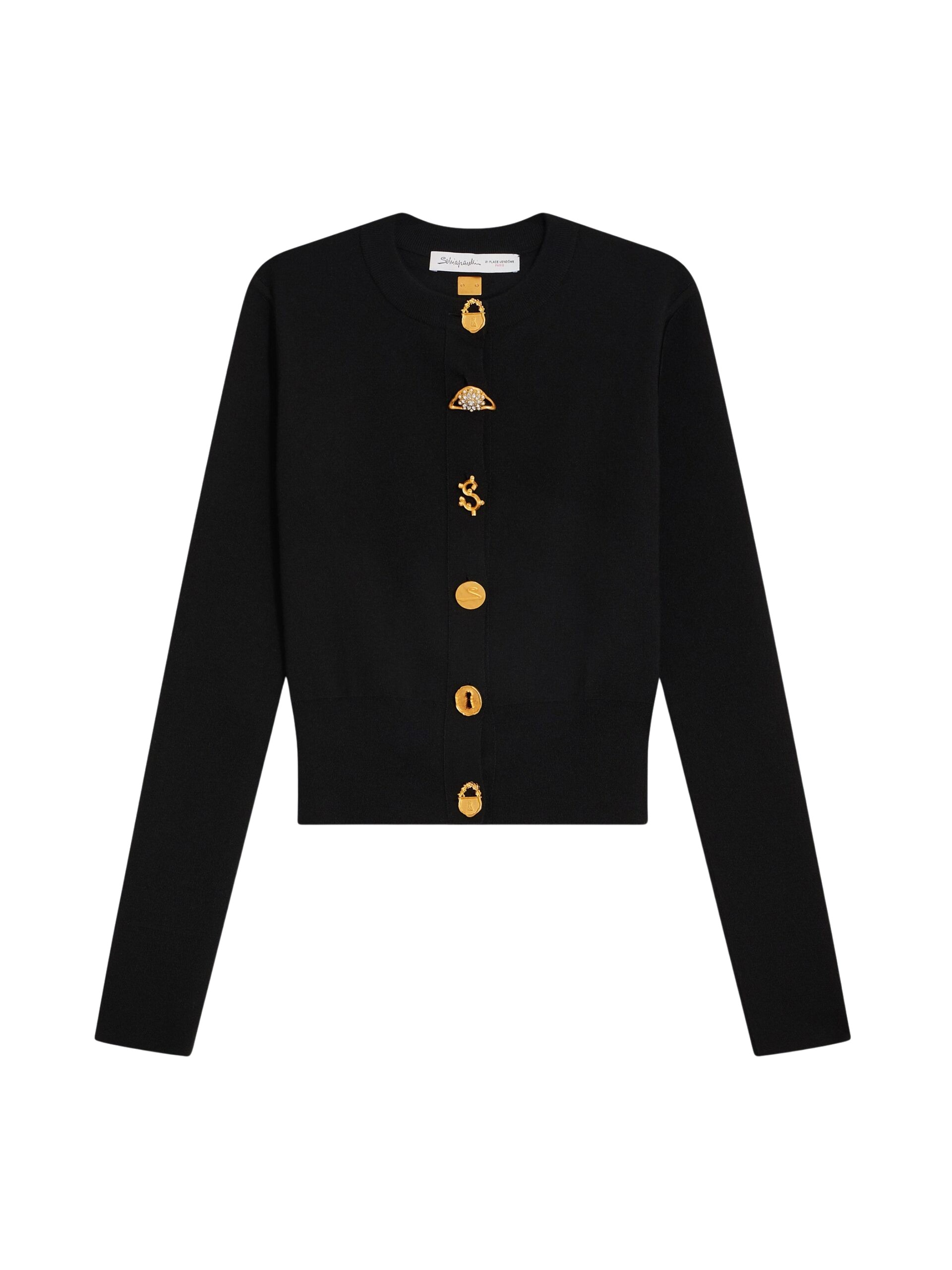 Schiaparelli Bijoux Buttons Cardigan Knitwear in Schiaparelli Authentic Luxury Fashion at Coveti
