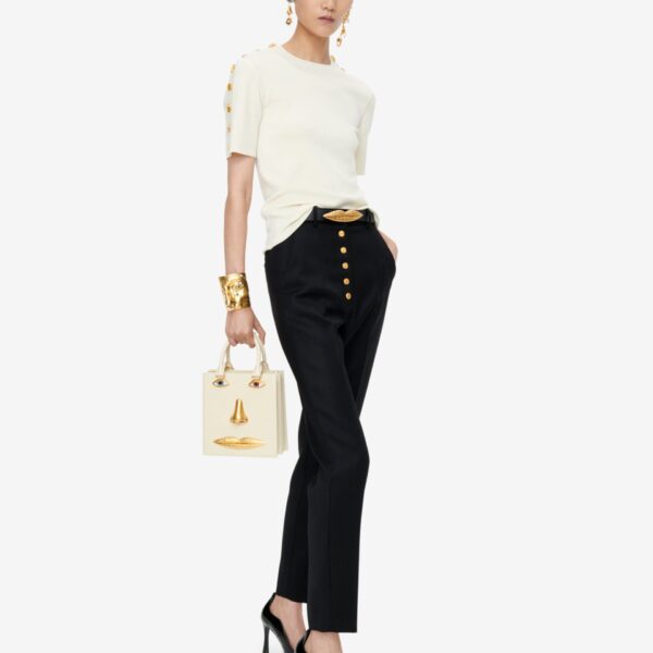Schiaparelli Bijoux Buttons Sweater Knitwear in Schiaparelli Authentic Luxury Fashion at Coveti