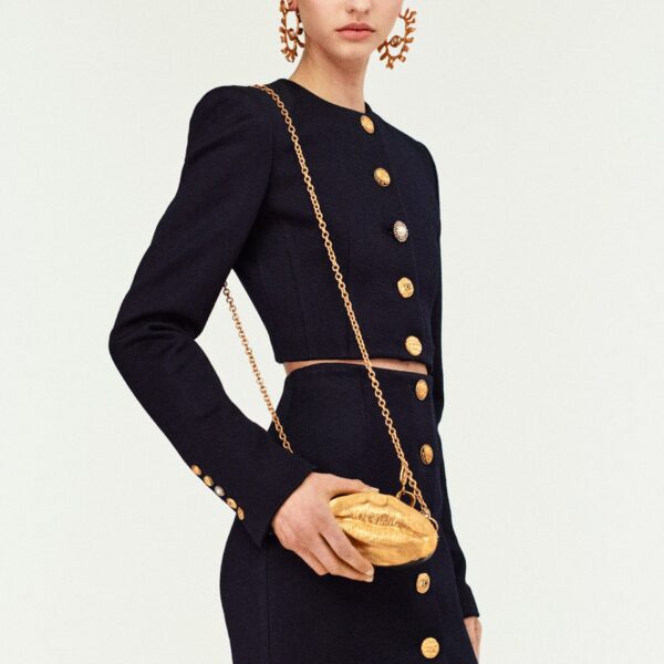 Schiaparelli Collarless Short Jacket Jackets in Schiaparelli Authentic Luxury Fashion at Coveti