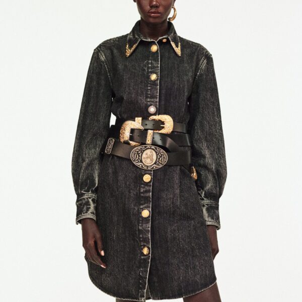 Schiaparelli Cowboy Shirt Dress Dresses in Schiaparelli Authentic Luxury Fashion at Coveti