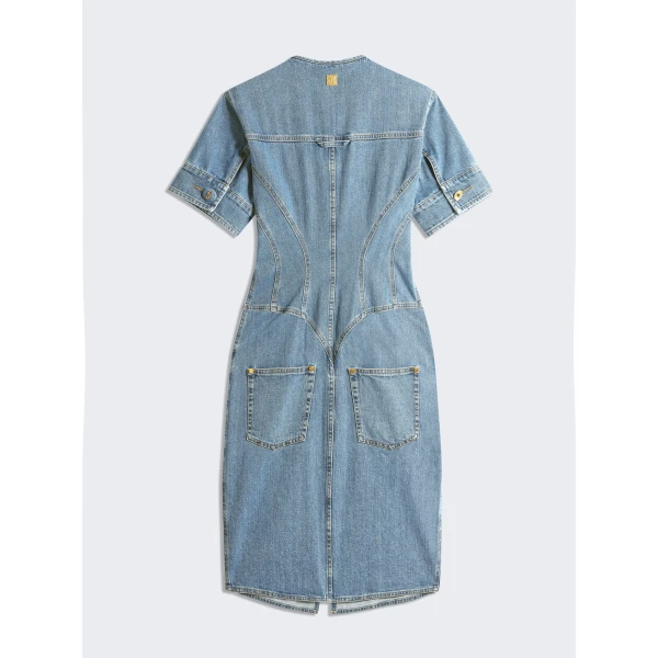 Schiaparelli Denim Corset Dress, view 3