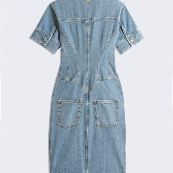 Schiaparelli Denim Corset Dress Dresses in Schiaparelli Authentic Luxury Fashion at Coveti