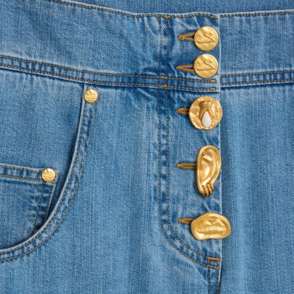 Schiaparelli Denim Cowboy Pants Pants in Schiaparelli Authentic Luxury Fashion at Coveti