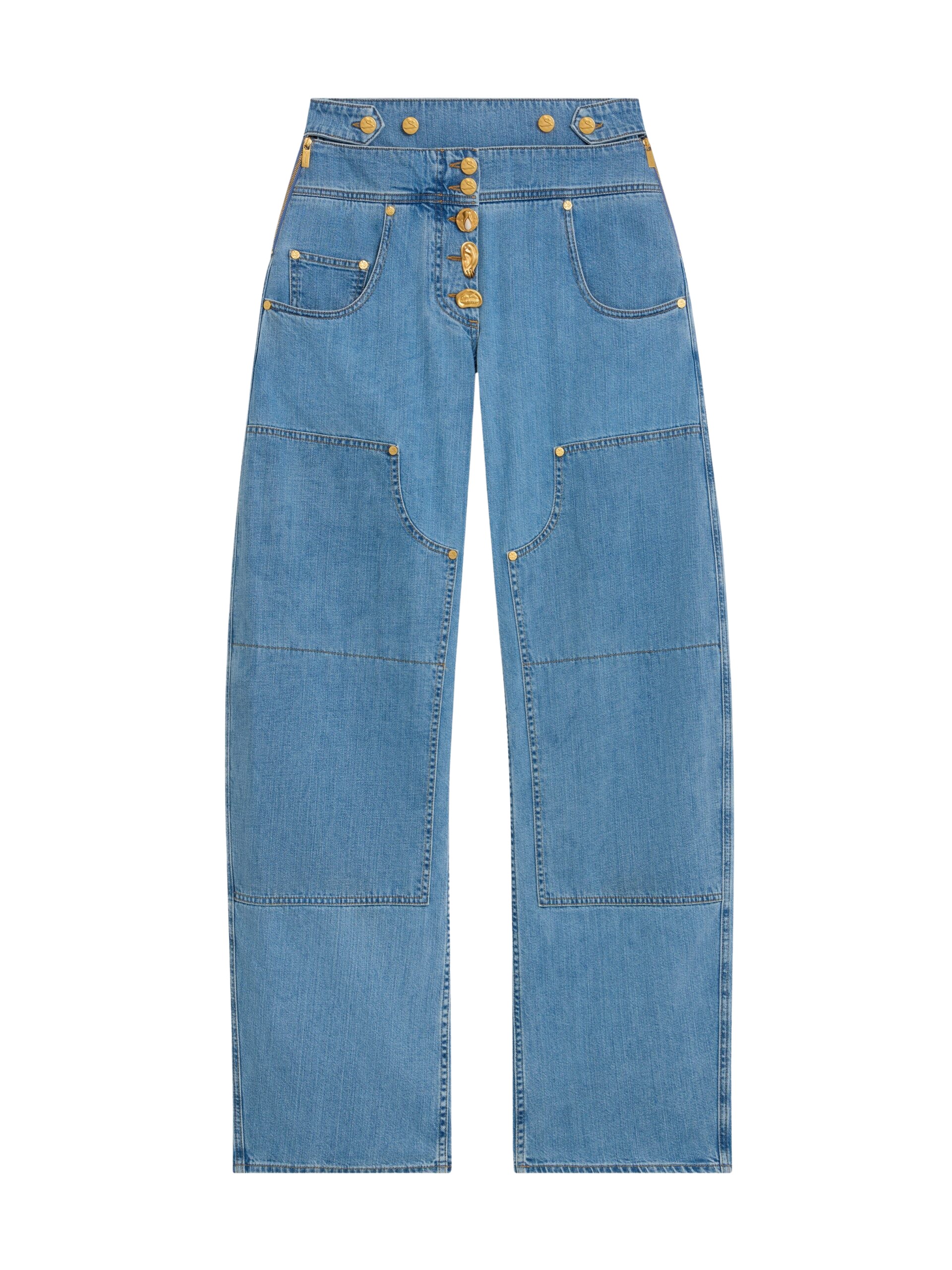 Schiaparelli Denim Cowboy Pants Pants in Schiaparelli Authentic Luxury Fashion at Coveti