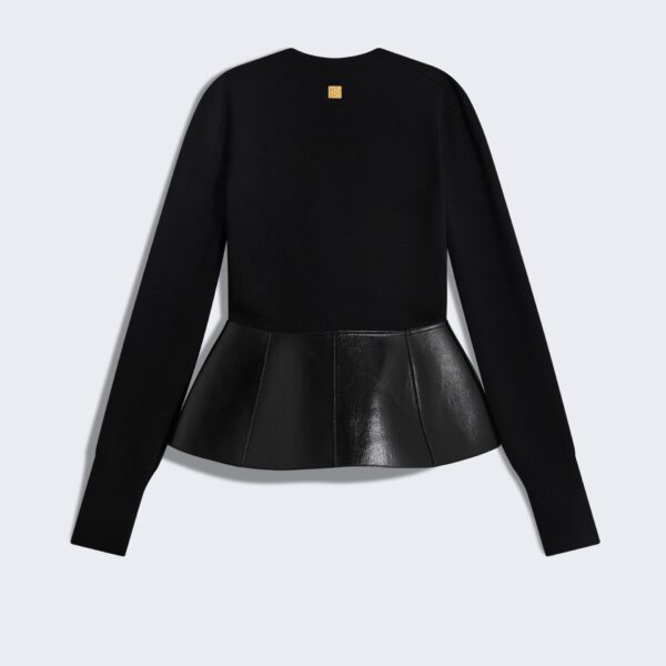 Schiaparelli Dual-Material Cardigan Knitwear in Schiaparelli Authentic Luxury Fashion at Coveti