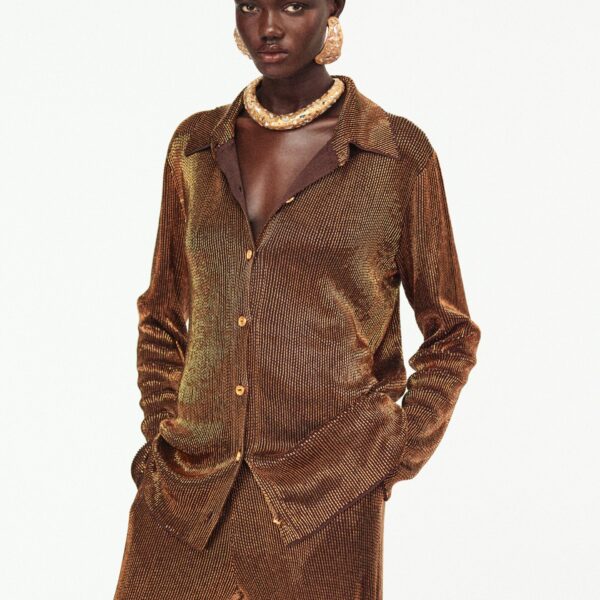 Schiaparelli Embroidered Beads Shirt Tops in Schiaparelli Authentic Luxury Fashion at Coveti
