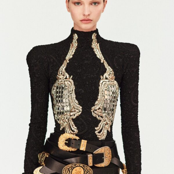 Schiaparelli Embroidered Bodysuit Bodysuit in Schiaparelli Authentic Luxury Fashion at Coveti