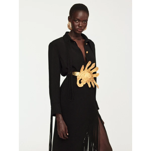 Schiaparelli Fringed Pencil Skirt, view 5