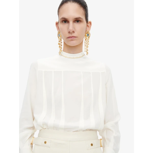 Schiaparelli Iconic Measuring Tape Blouse, view 5